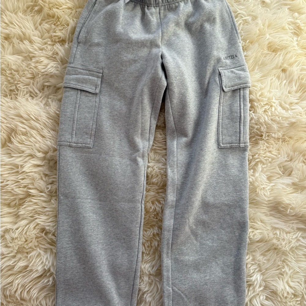 Aritzia cozy sweat fleece mega cargo sweatpant XS TALL NEW